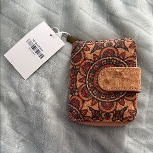 Bohemian Cork Wallet with Mandala Design